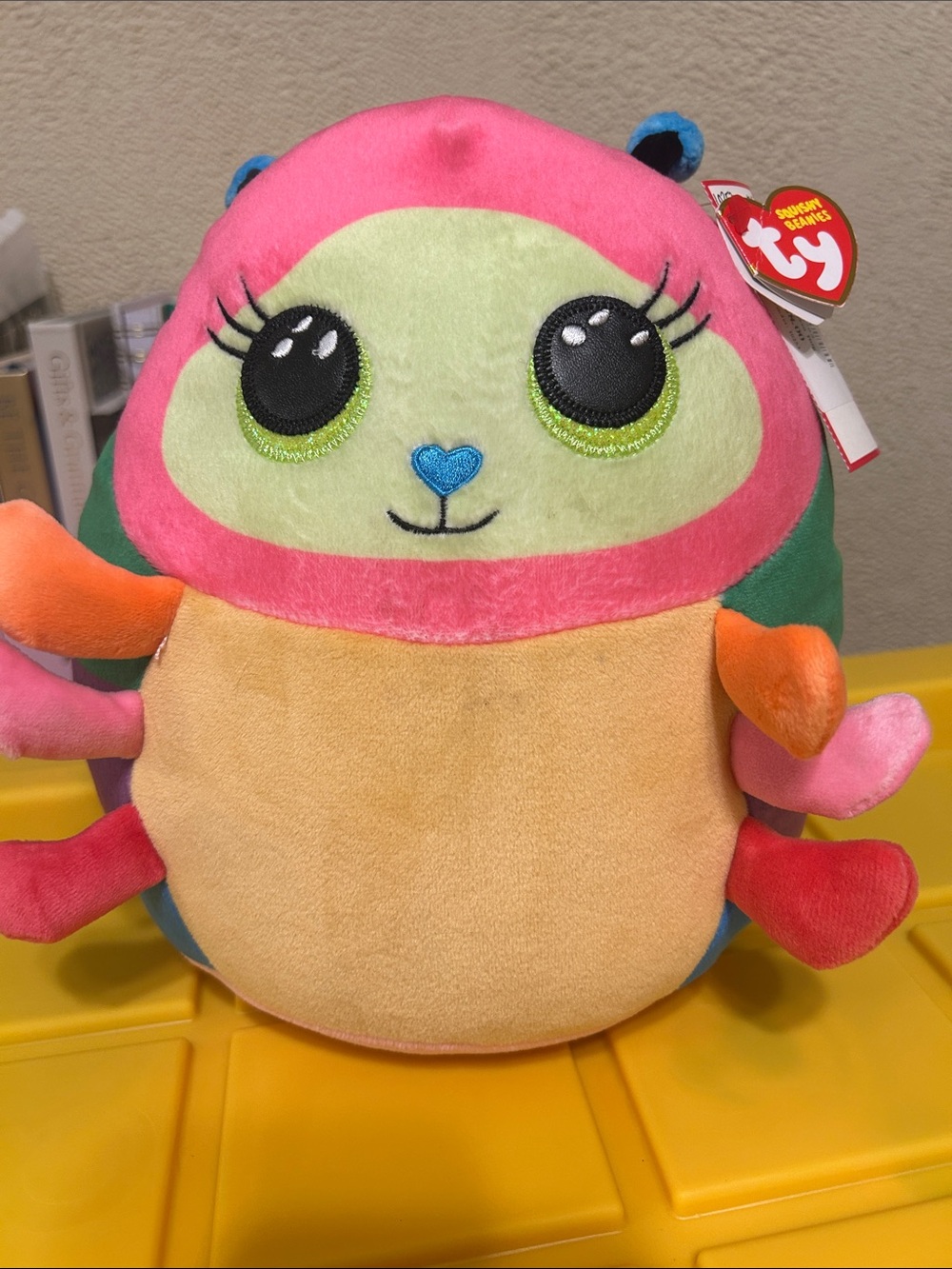 Ty Multicolor Plush Critter - Pink, Green, Blue, Orange, Tan